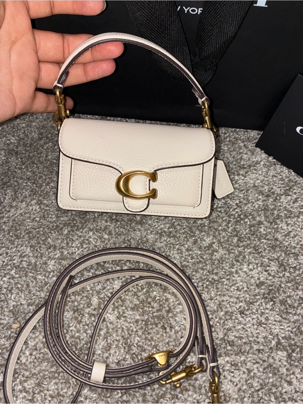 Coach Mini tabby bag crem